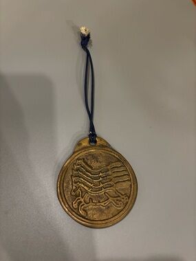 Vintage Map'ae Korean Brass Medal Medallion Heavy